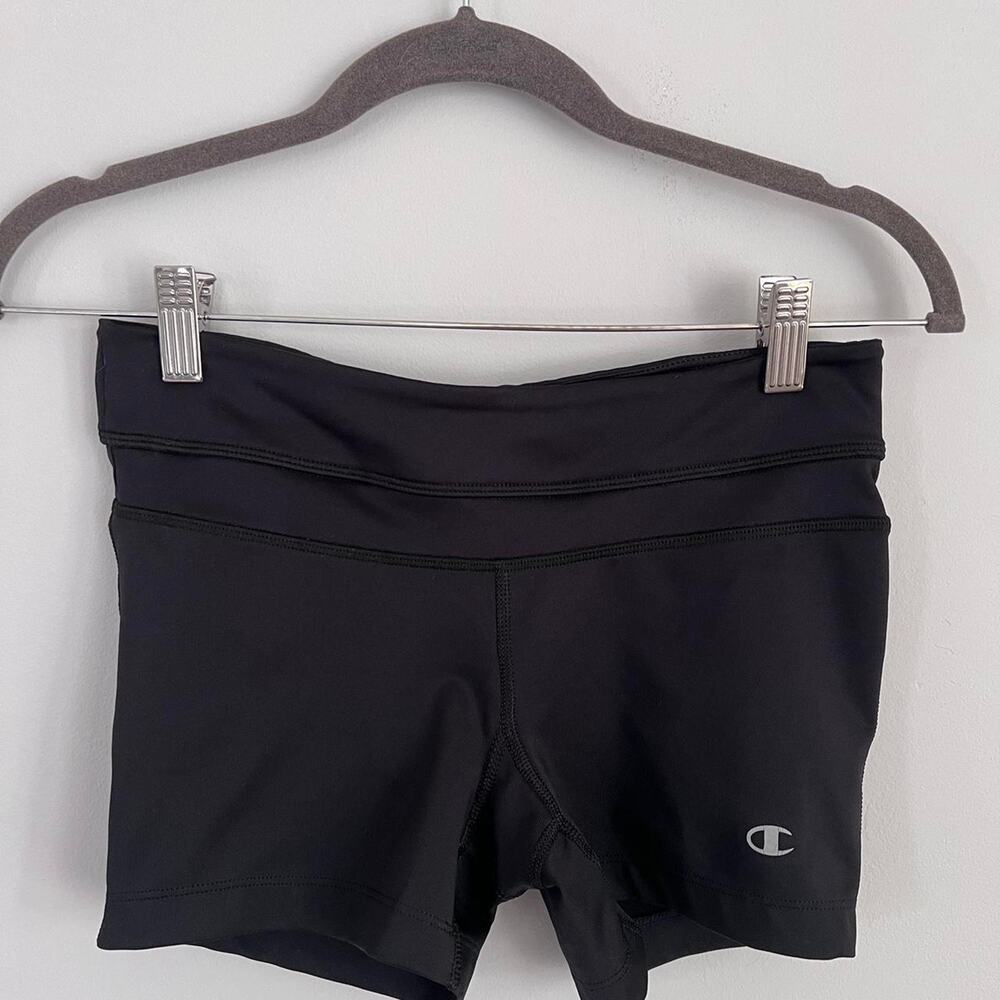 Champion black Power Train Black Biker Shorts sportswear, size x-small